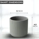 5 inch grey ceramic-planter dimensions