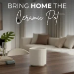 Elegant white indoor planter