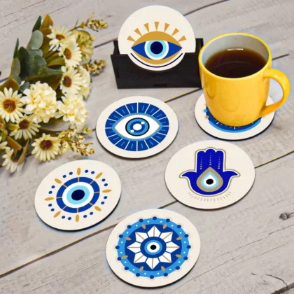 evil-eye-hamsa-wooden-coaster-set-table-styling