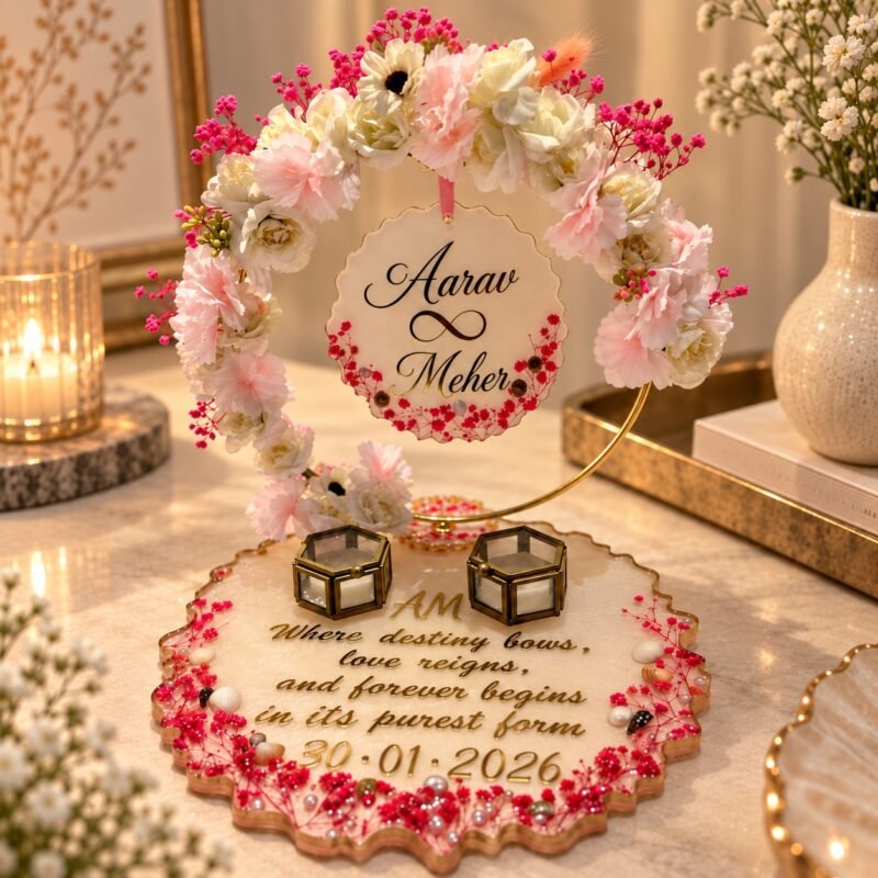 Personalized photo gift in a custom resin keepsake design