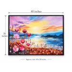 Sunset Bloom hand-painted oil painting size guide